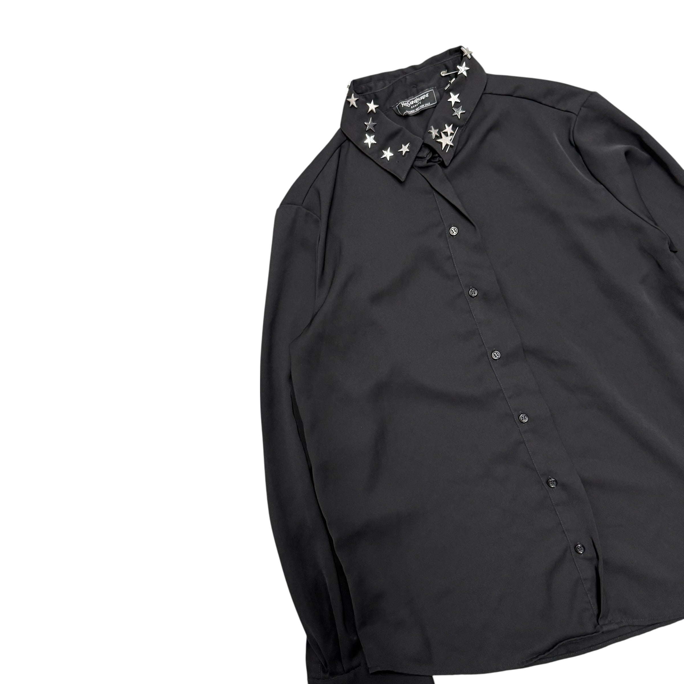 YVES SAINT LAURENT BEAUTE STAR BUTTON UP.