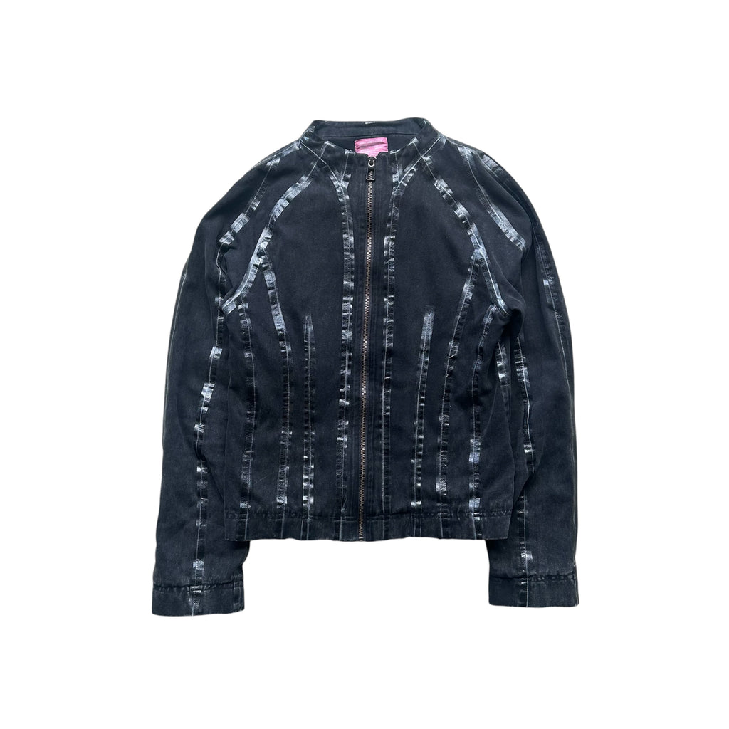 PAYNESTAR WAXED BLACK ZIP UP JACKET.