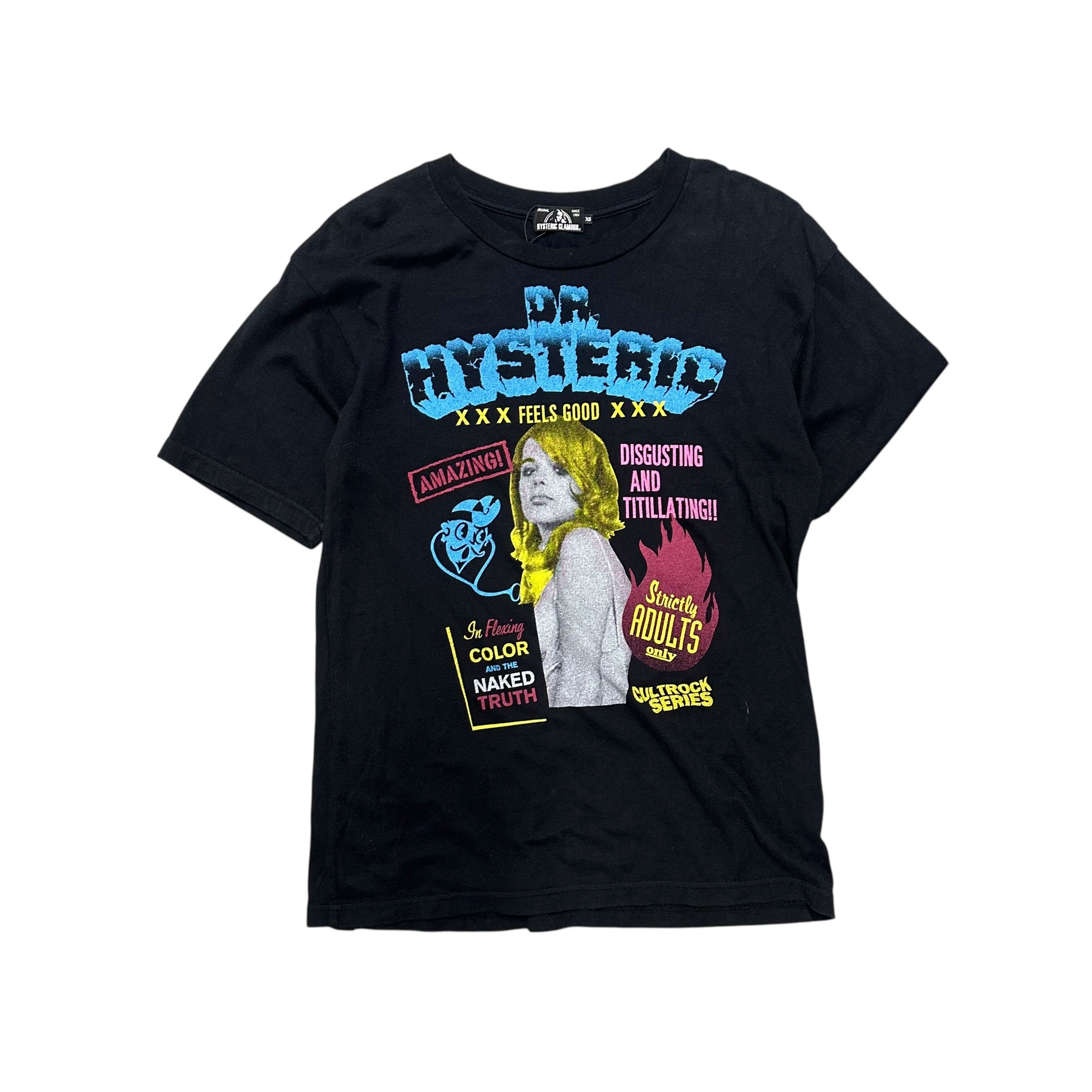 HYSTERIC GLAMOUR "DR. HYSTERIC" LOGO SHIRT.