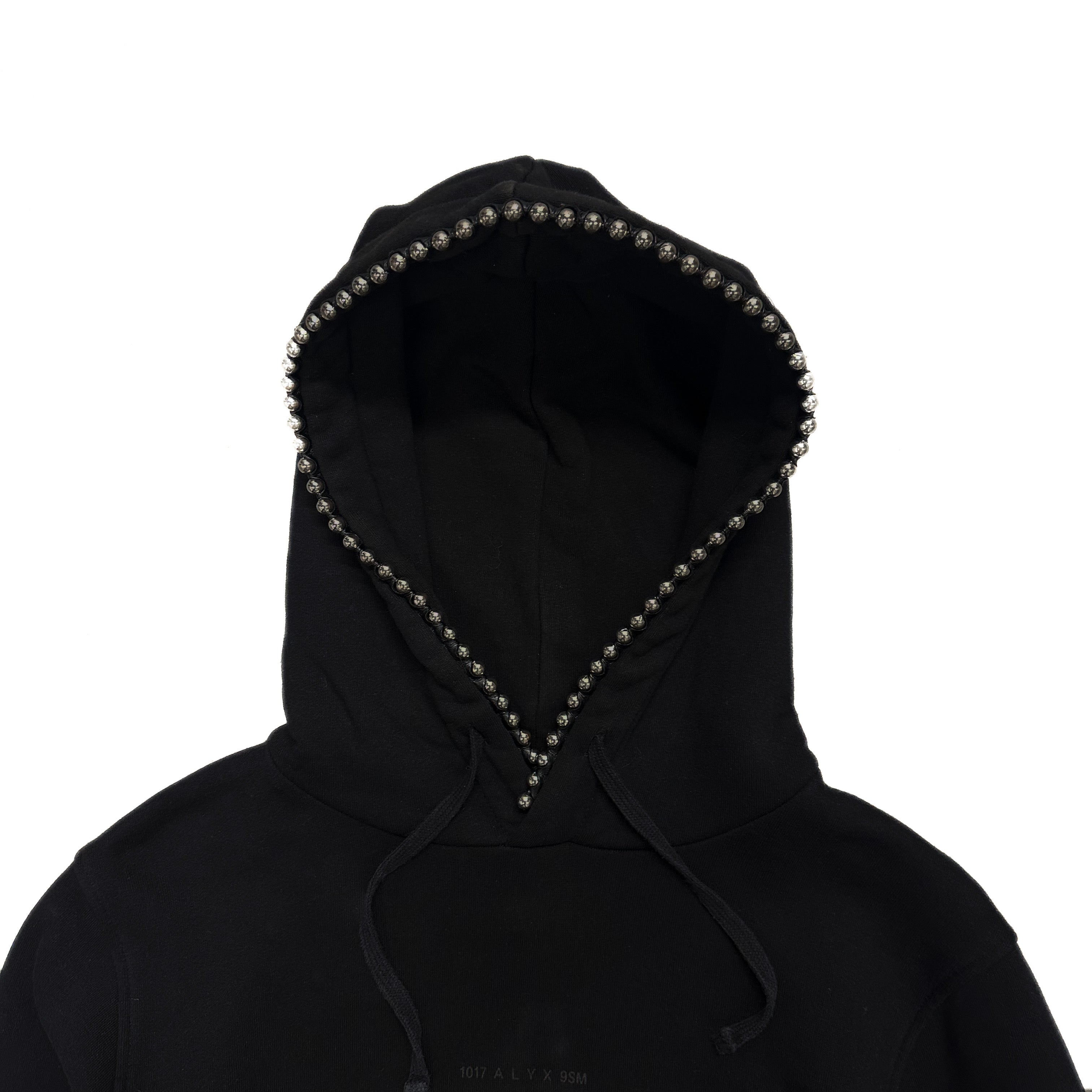 1017 ALYX SM BLACK BEADED HOODIE.