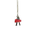 HYSTERIC GLAMOUR RED LOGO NECKLACE.
