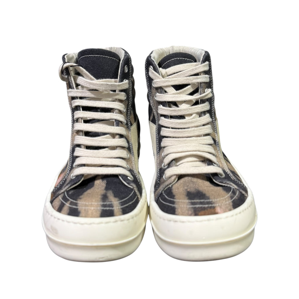 RICK OWENS DRKSHDW VINTAGE SNEAKER BLEACHED HIGH TOPS.