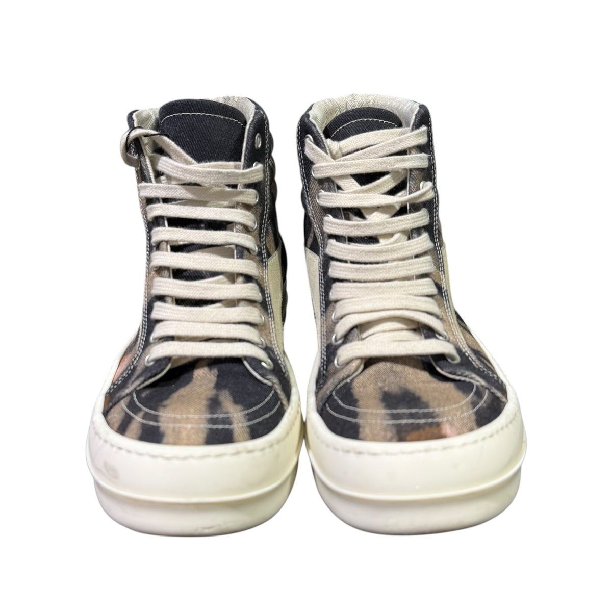 RICK OWENS DRKSHDW VINTAGE SNEAKER BLEACHED HIGH TOPS.