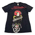 ED HARDY BLACK HAWK LOGO SHIRT.