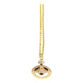 VIVIENNE WESTWOOD GOLD AND PINK ORB NECKLACE.