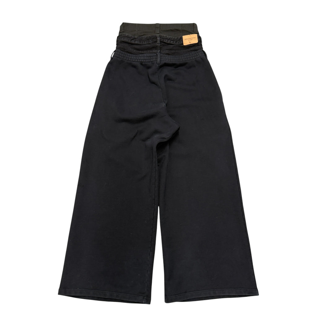 BALENCIAGA TRIPLE WAISTED SWEATPANTS.