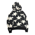 VINTAGE BAPE BLACK & WHITE STAR AOP HOODIE.