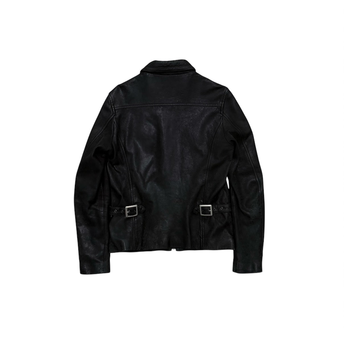 YASUYUKI ISHII BLACK LAMB SKIN JACKET.