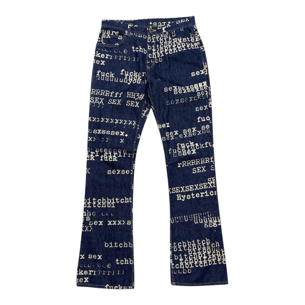HYSTERIC GLAMOUR “FUCK SEX” DENIM