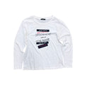 DIESEL WHITE GLOBAL SERVICE LONGSLEEVE SHIRT.
