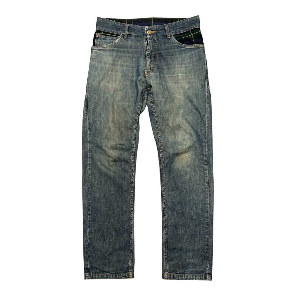 FINAL HOME PLAID DENIM PANTS.