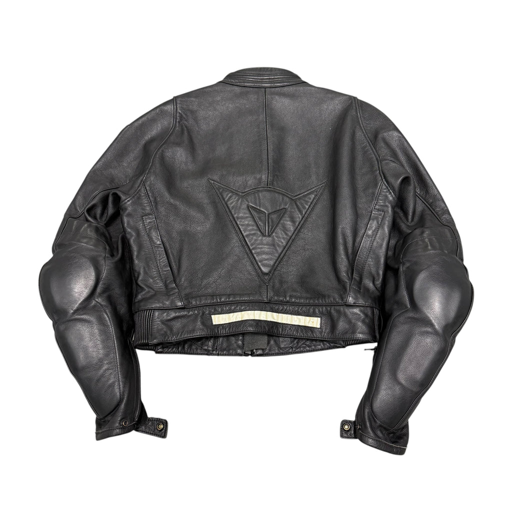 DIANESE BLACK LEATHER BIKER JACKET.