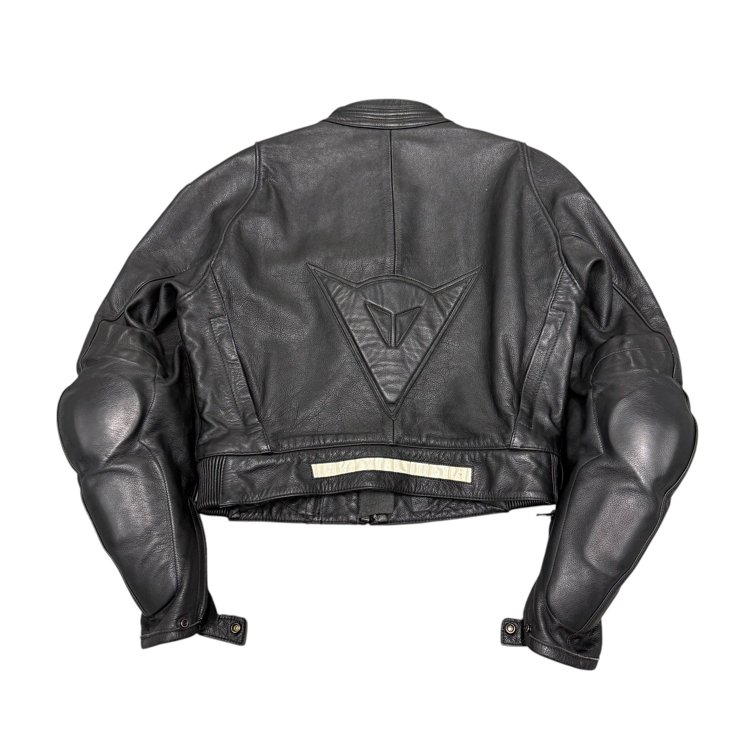 DIANESE BLACK LEATHER BIKER JACKET.
