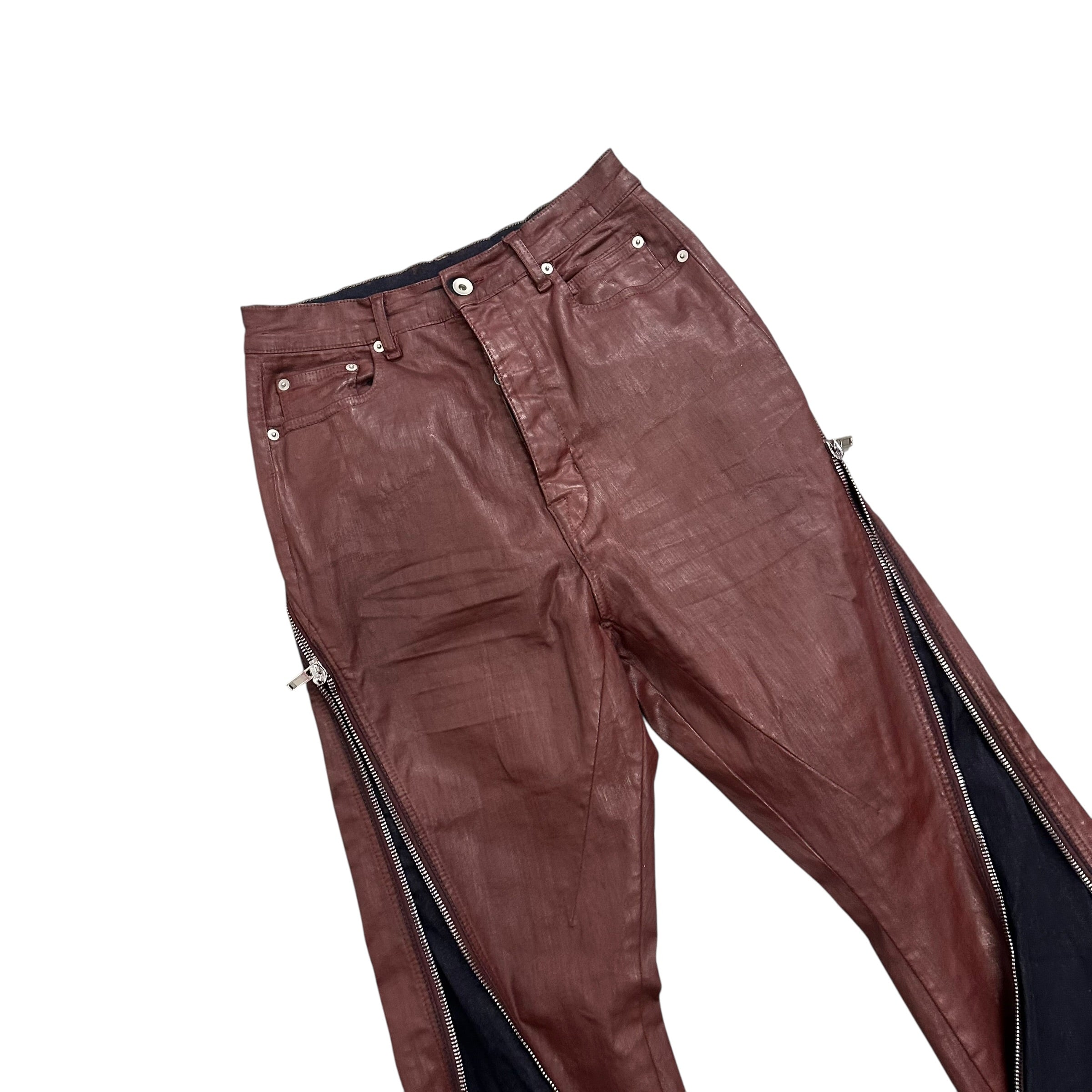 RICK OWENS DRKSHDW SCAB WAX DENIM.