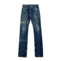 DIOR HOMME 'NATURAL FADE' BLUE WASHED SKINNY DENIM.