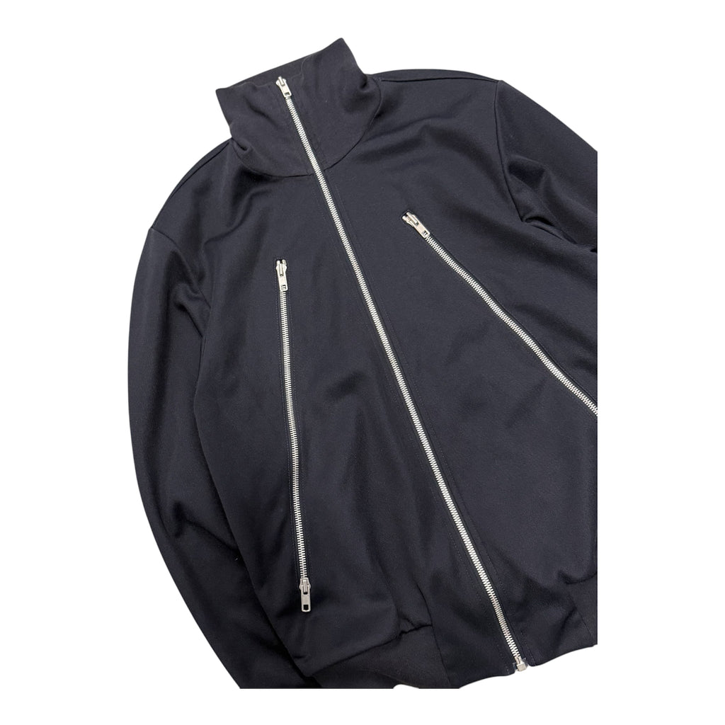 MAISON MARGIELA 5 ZIP NAVY NYLON ZIP UP.