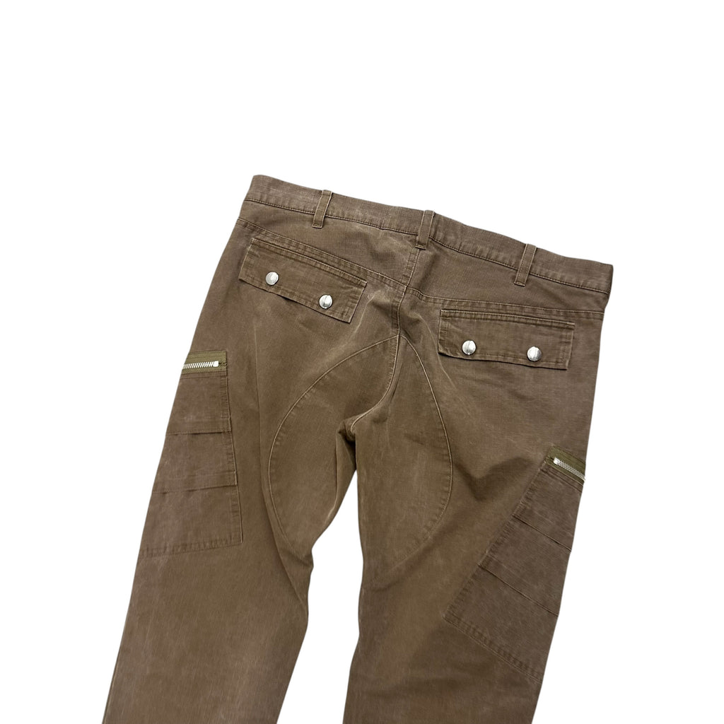 UNDERCOVER BROWN ZIPPER PANTS.
