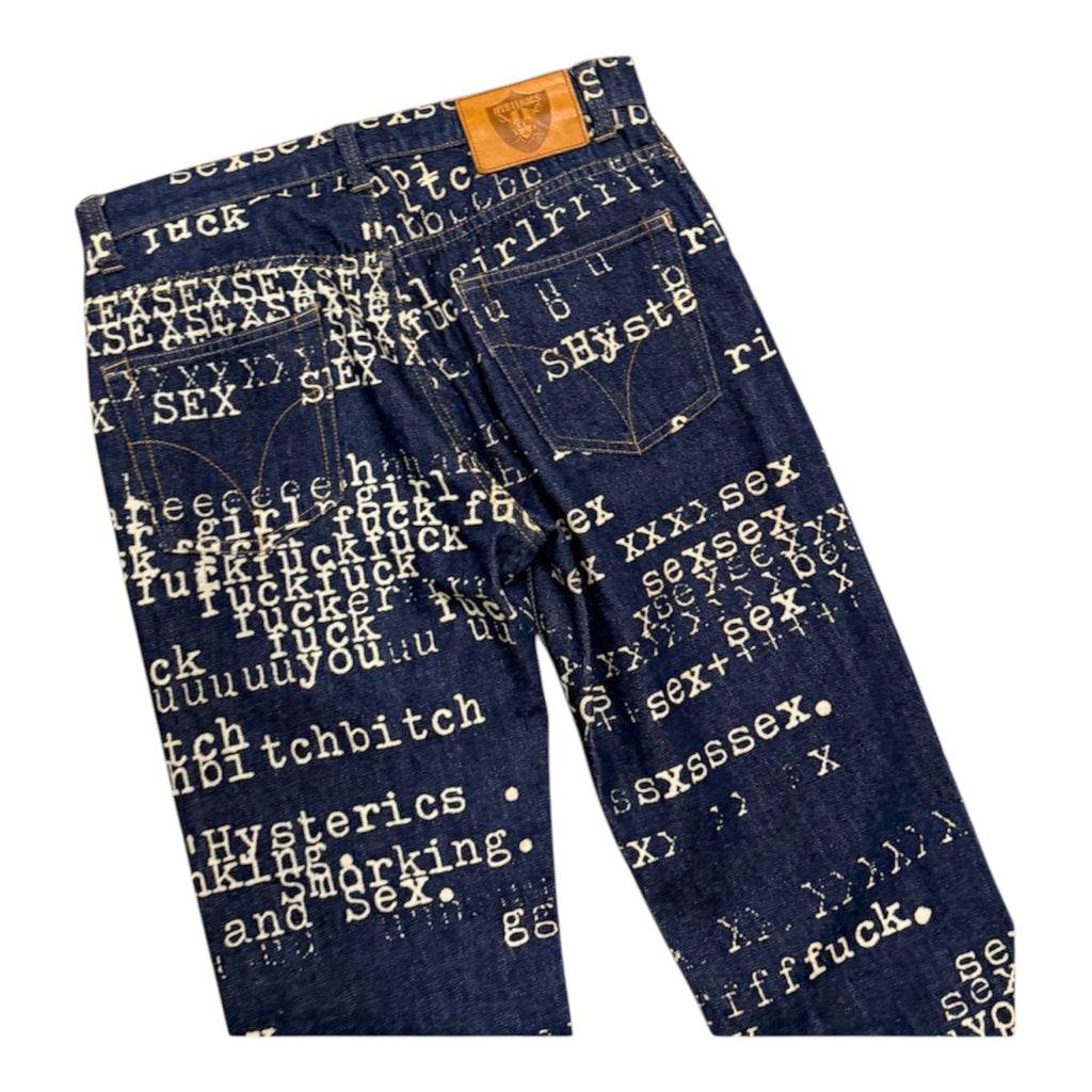 HYSTERIC GLAMOUR “FUCK SEX” DENIM