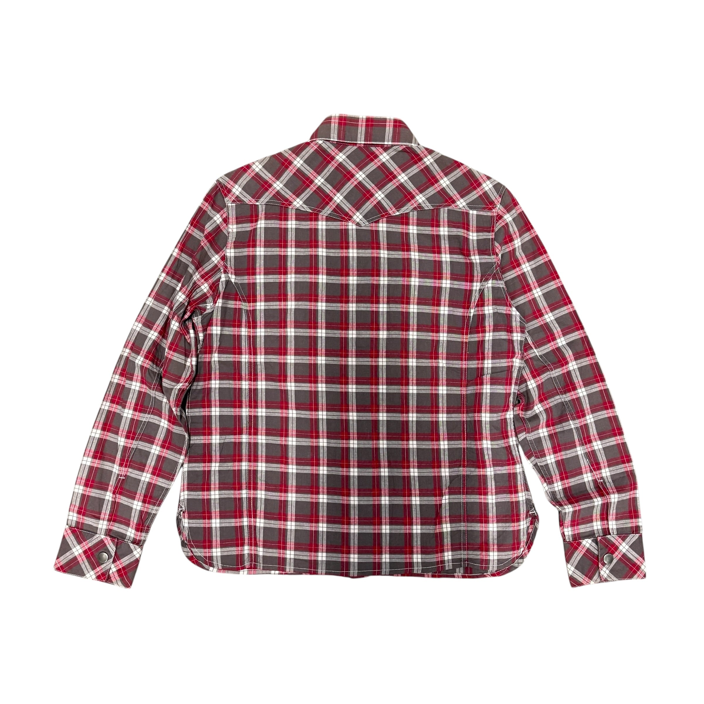 PPFM RED AND WHITE PICNIC WINDOWPANE FLANNEL.