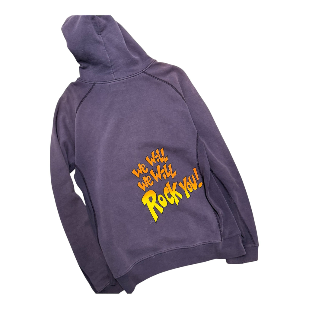 HYSTERIC GLAMOUR “WE WILL ROCK YOU!” PURPLE HOODIE.