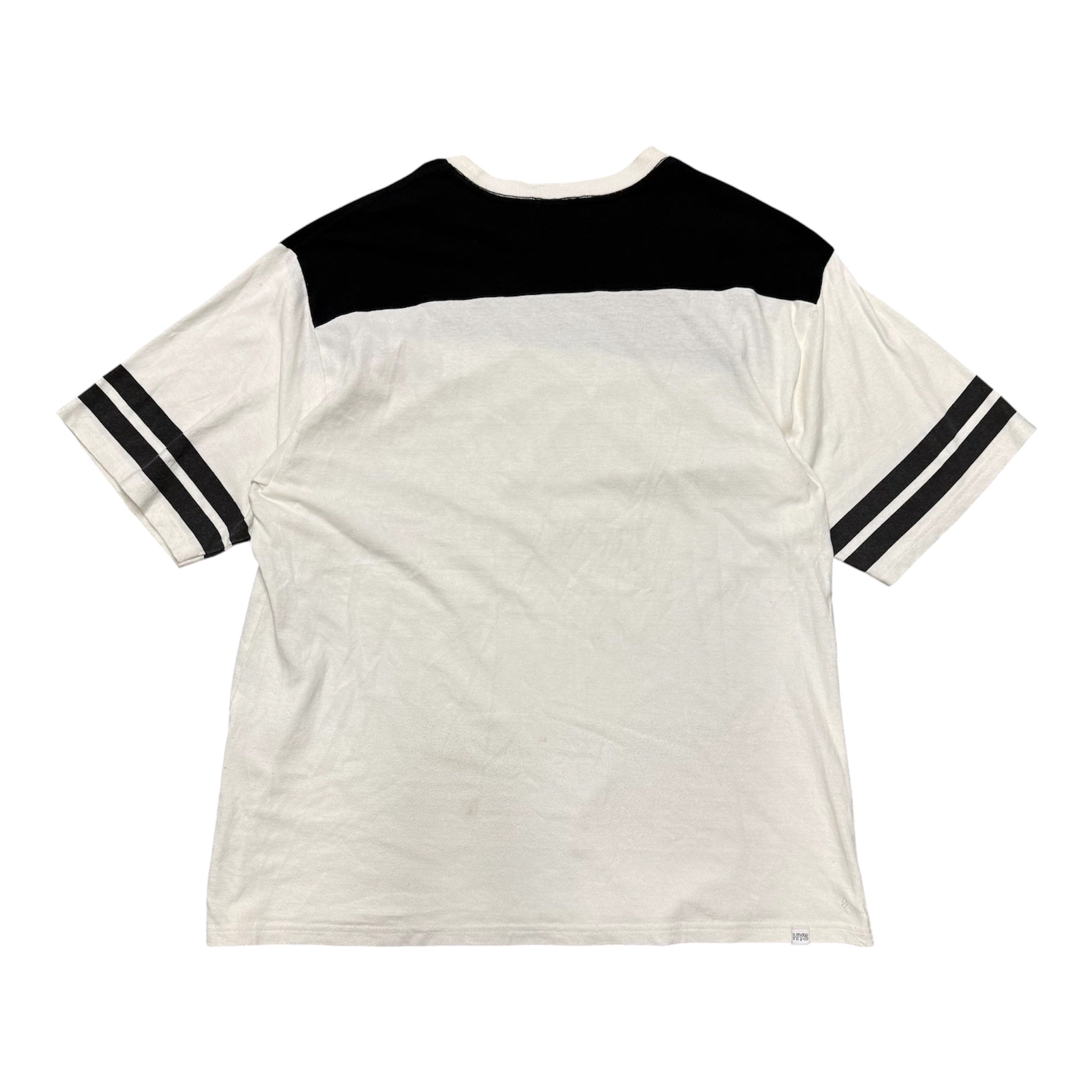HYSTERIC GLAMOUR STRIPED GIRL LOGO TEE.