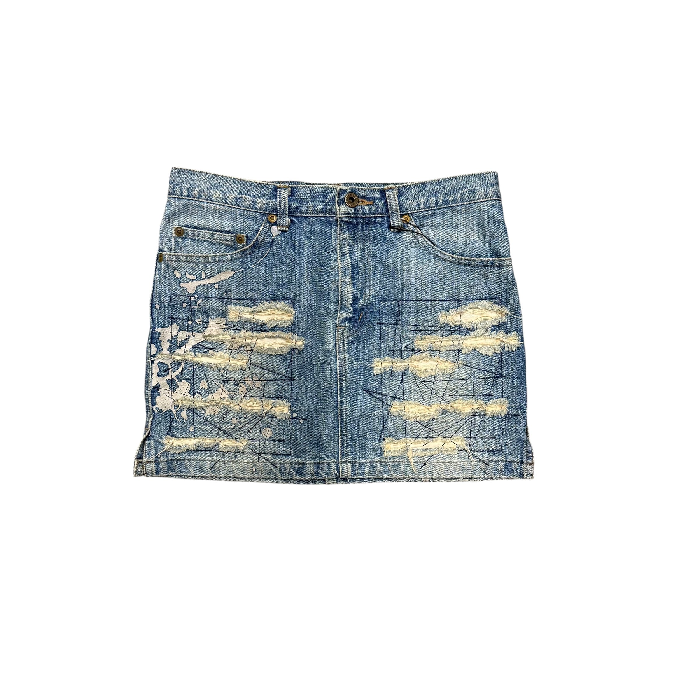 BLUE HYSTERIC GLAMOUR SKIRT.