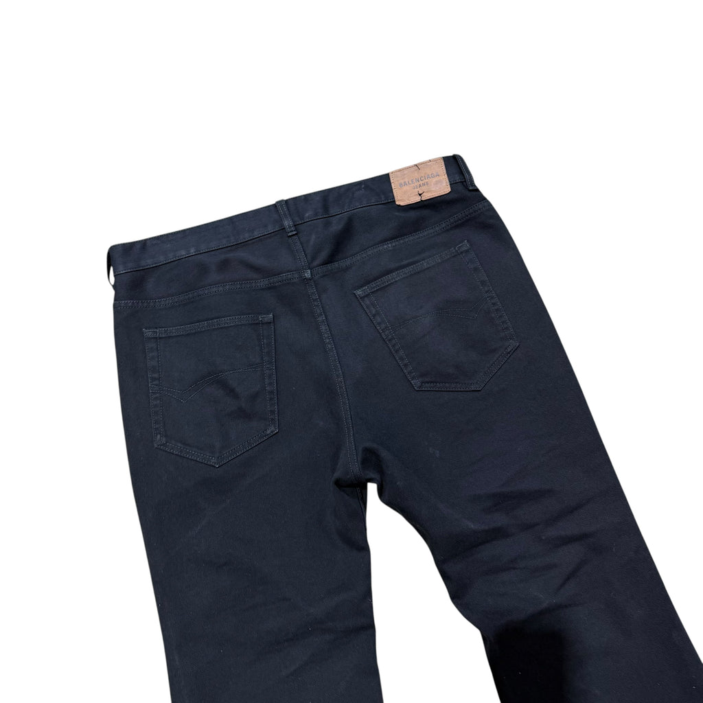 BALENCIAGA BLACK FLARED DENIMS.
