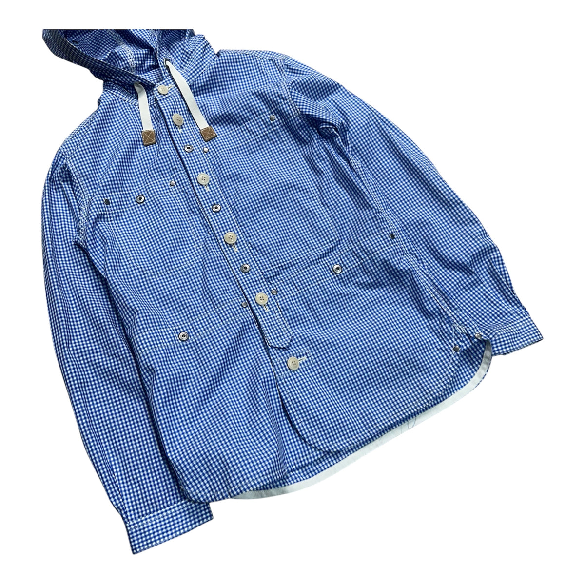 JUNYA WATANABE CHECKERED PARKA BLUE