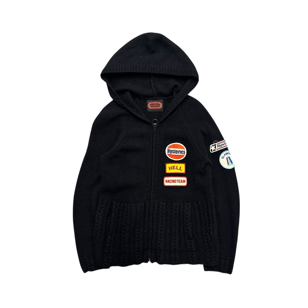HYSTERIC GLAMOUR KNITTED ZIP UP JACKET.