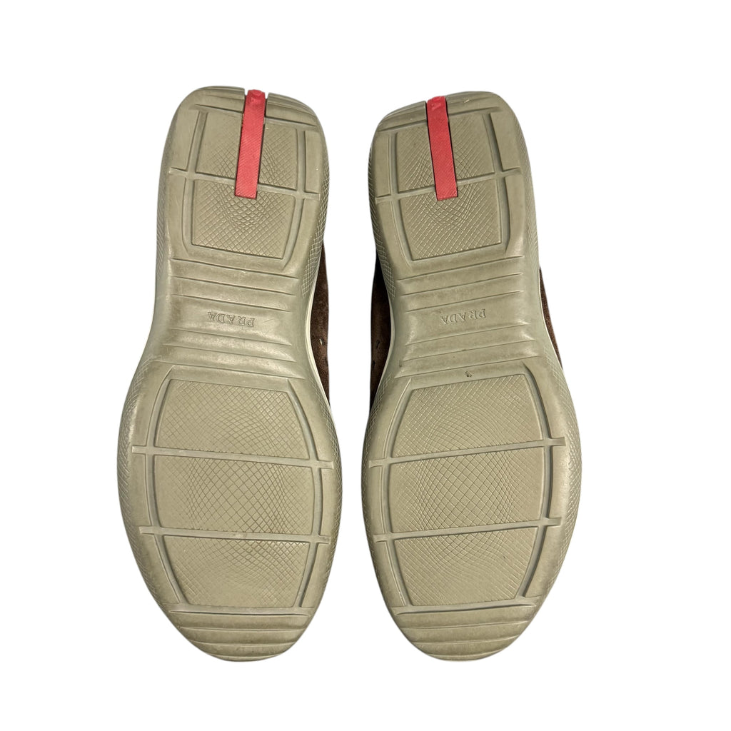 BROWN VINTAGE PRADA CUP LOWTOPS.