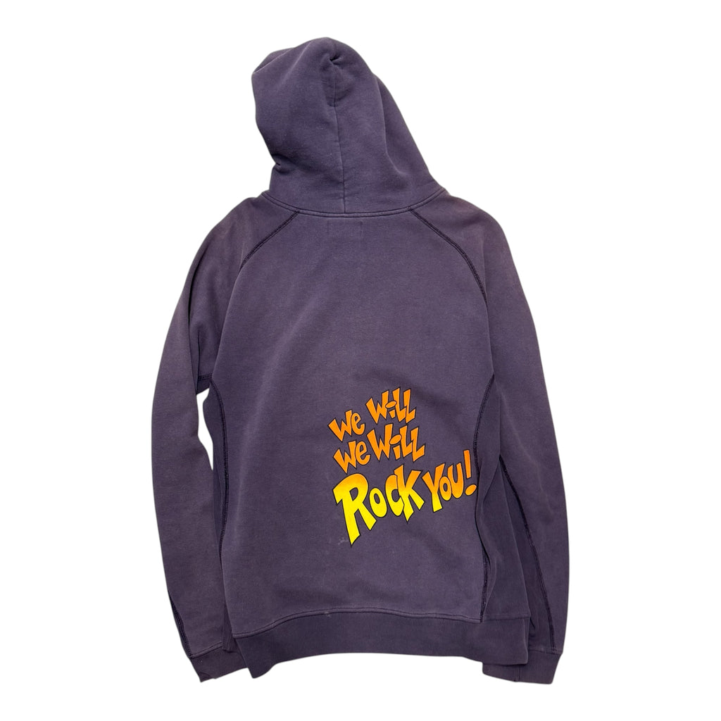 HYSTERIC GLAMOUR “WE WILL ROCK YOU!” PURPLE HOODIE.