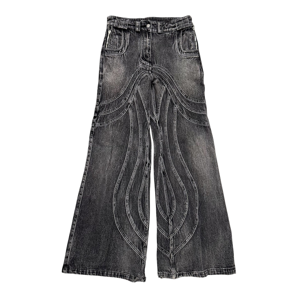 NOFAITSTUDIOS BLACK DENIM PANTS.