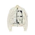 RICK OWENS DRKSHDW MASK-PATCH CREAM MA-1 JACKET.
