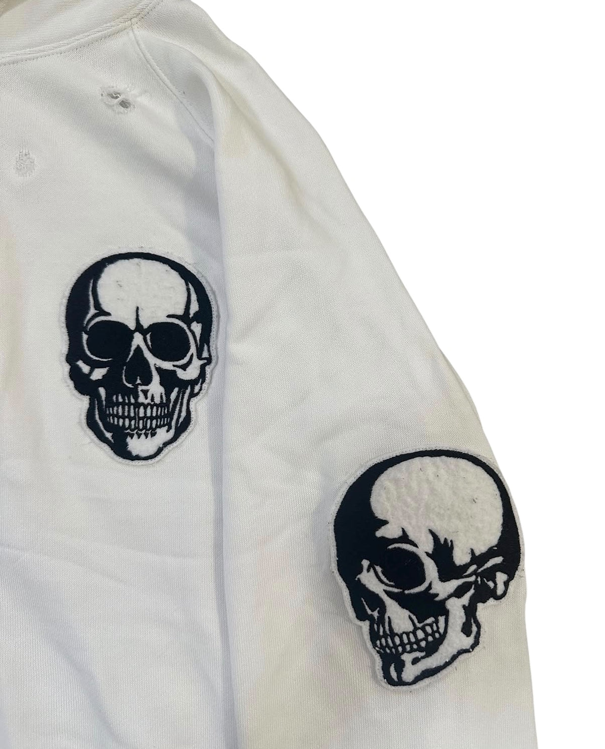 NUMBER (N)INE SS04 DOUBLE SKULL WHITE ZIP UP.