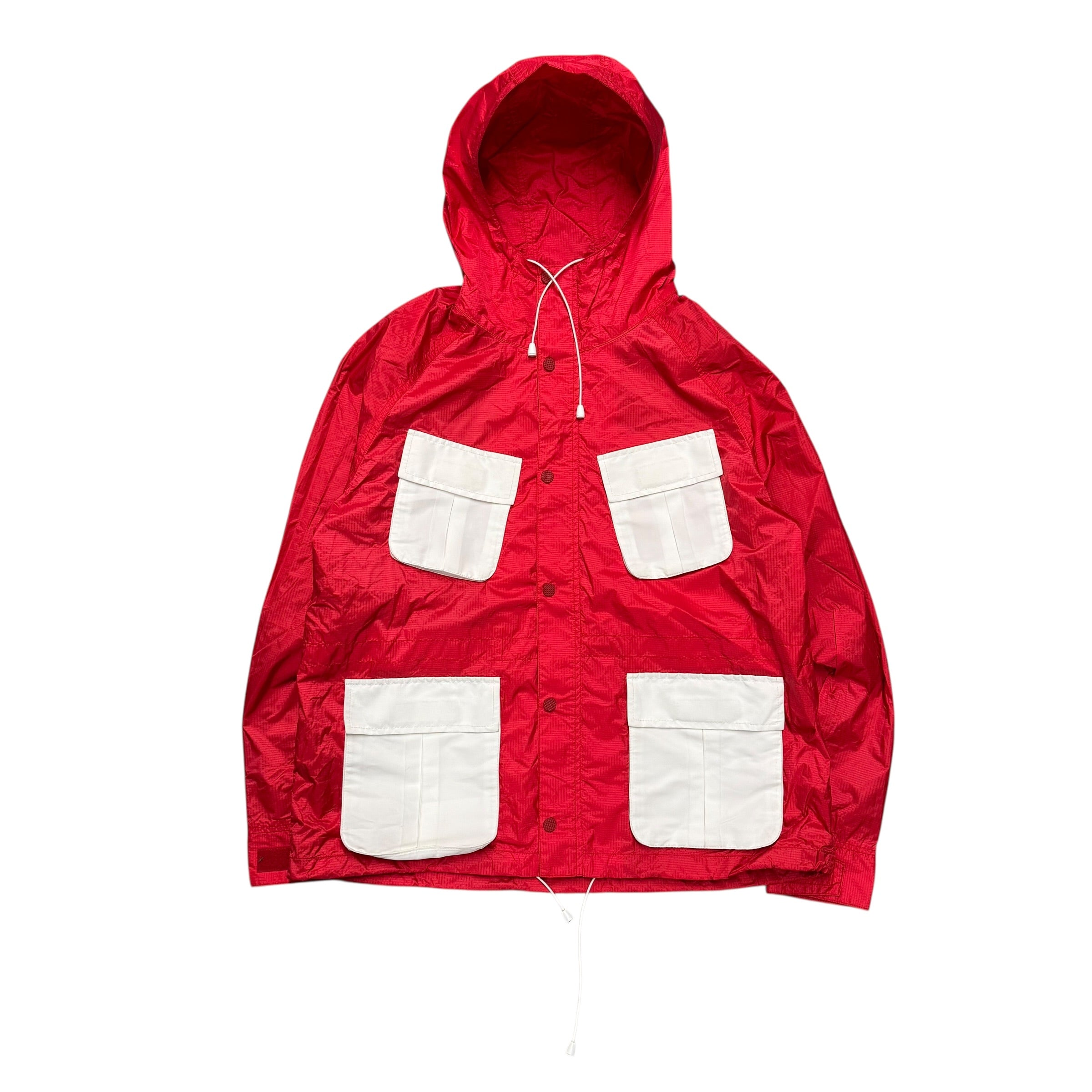 PHENOMENON RED 4 POCKET WINDBREAKER JACKET.