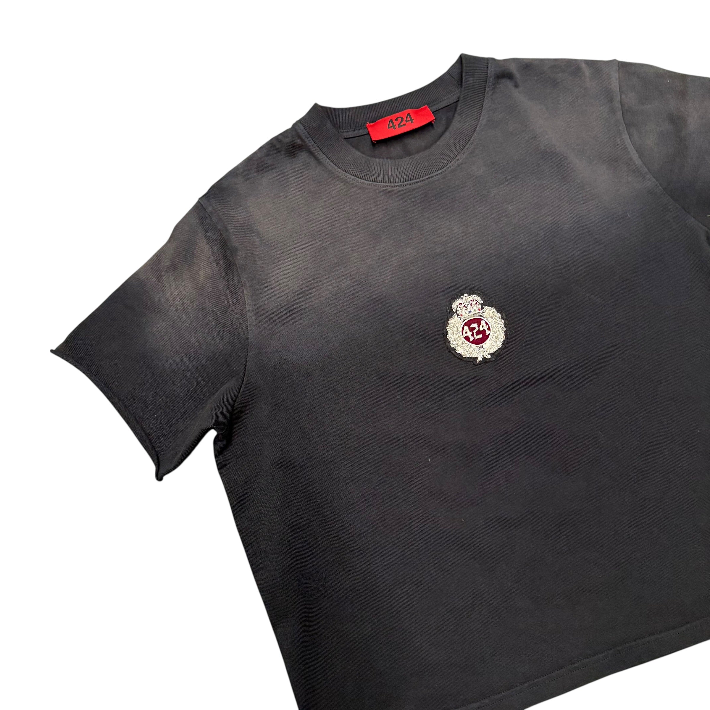 424 LOGO WASHED CROPPED TEE.