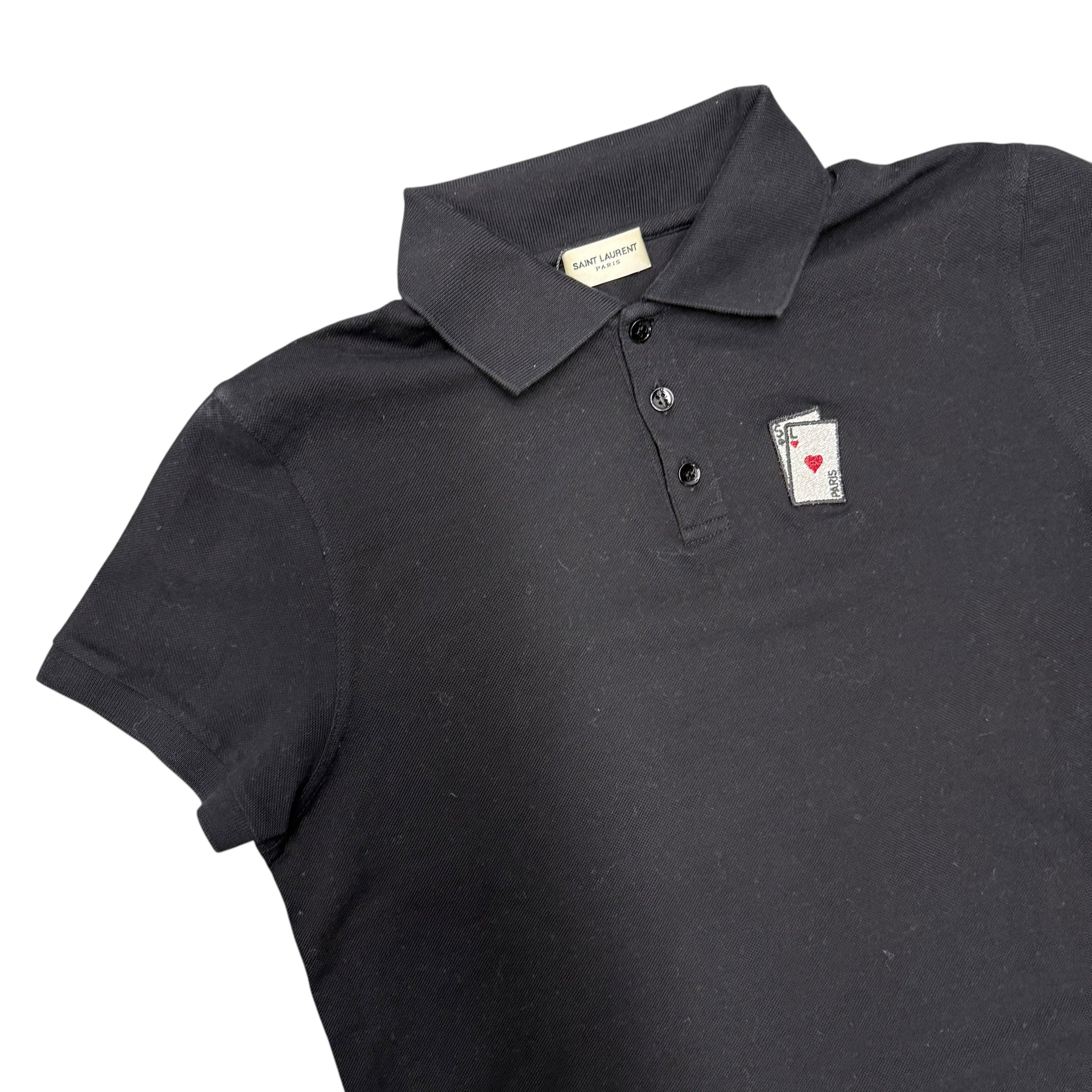 YSL PLAYING CARDS POLO SHIRT.