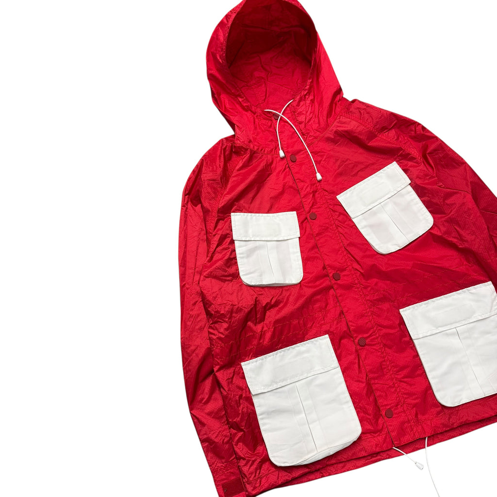 PHENOMENON RED 4 POCKET WINDBREAKER JACKET.