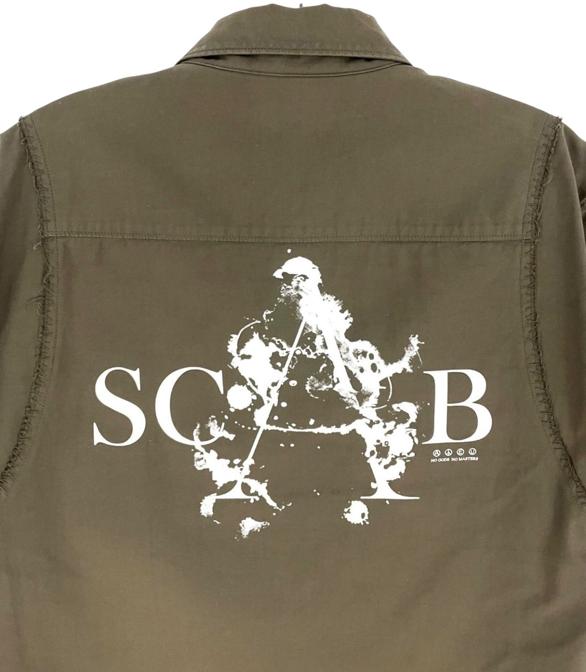 UNDERCOVER SS16 SCAB OLIVE SHORT SLEEVE BUTTON UP SHIRT.