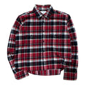 SAINT LAURENT PARIS RED WHITE & BLACK PLAID FLANNEL.