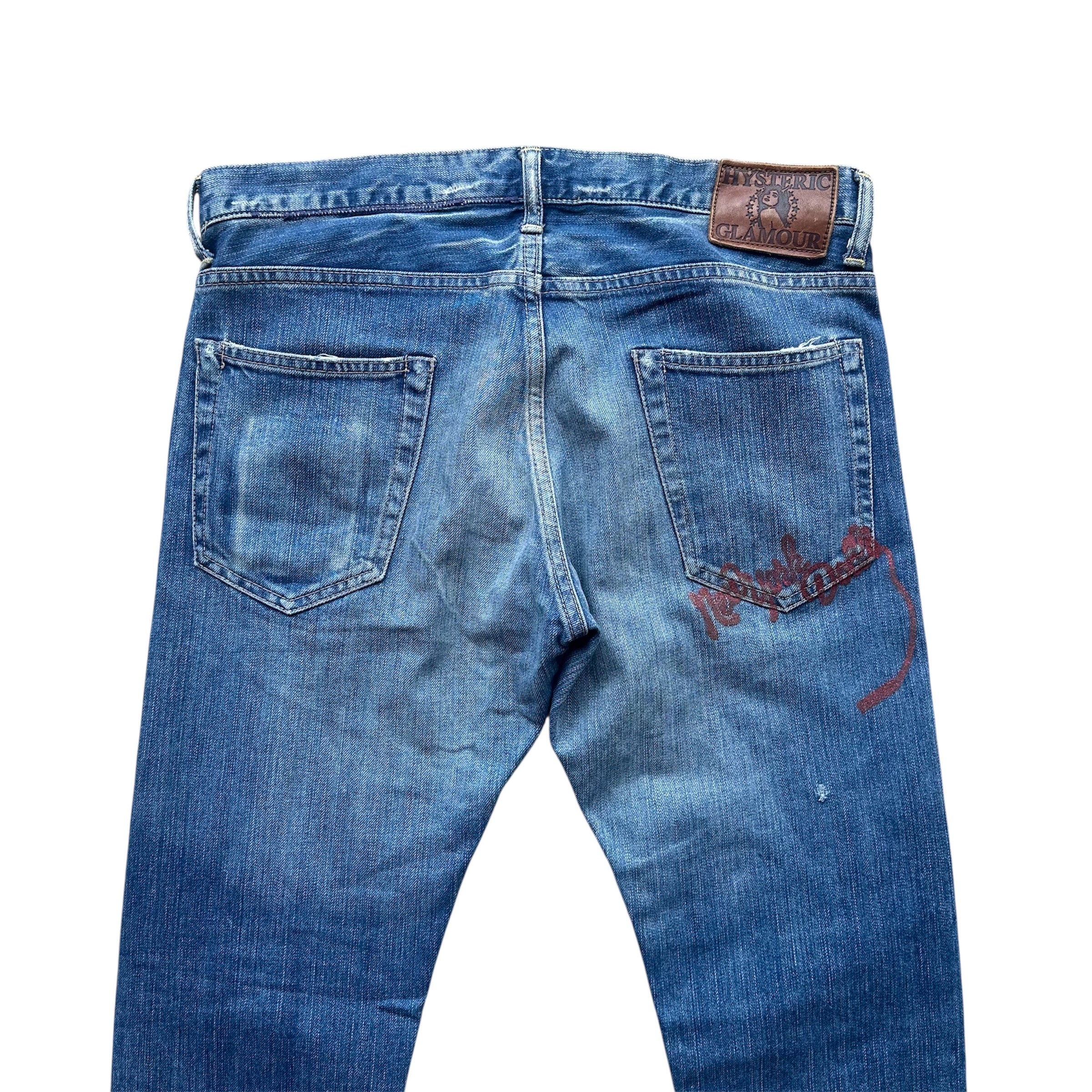 HYSTERIC GLAMOUR GRAFFITI DENIMS.