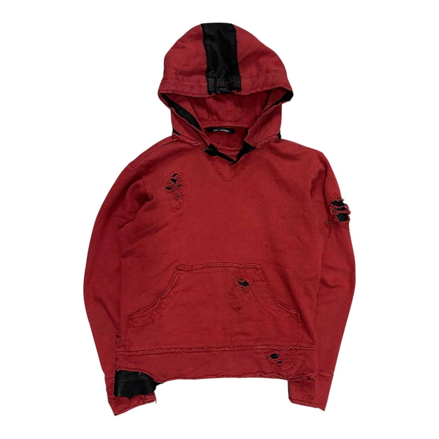 14TH ADDICTION LEATHER FANG HOODIE.