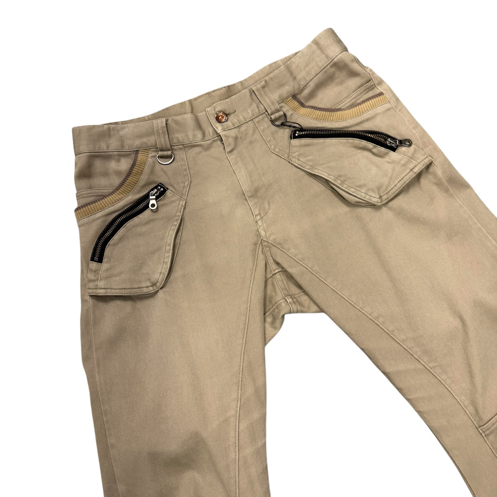 PPFM J-CUT KHAKI CARGO PANTS.