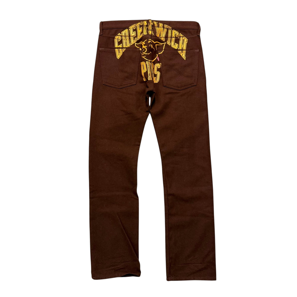 JUNYA WATANABE X LEVI "GREENWICH PIGS" WOOL PANTS.