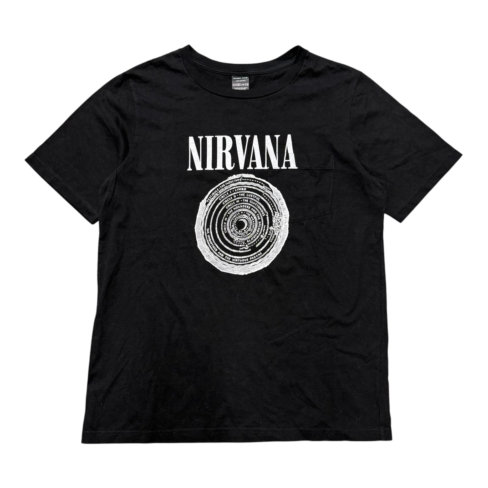 NUMBER (N)INE NIRVANA LOGO TEE.