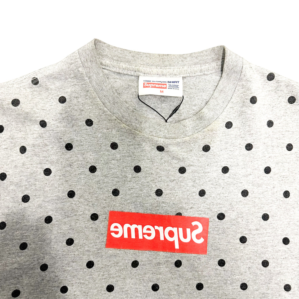 SUPREME X CDG POLKA DOT SHIRT.