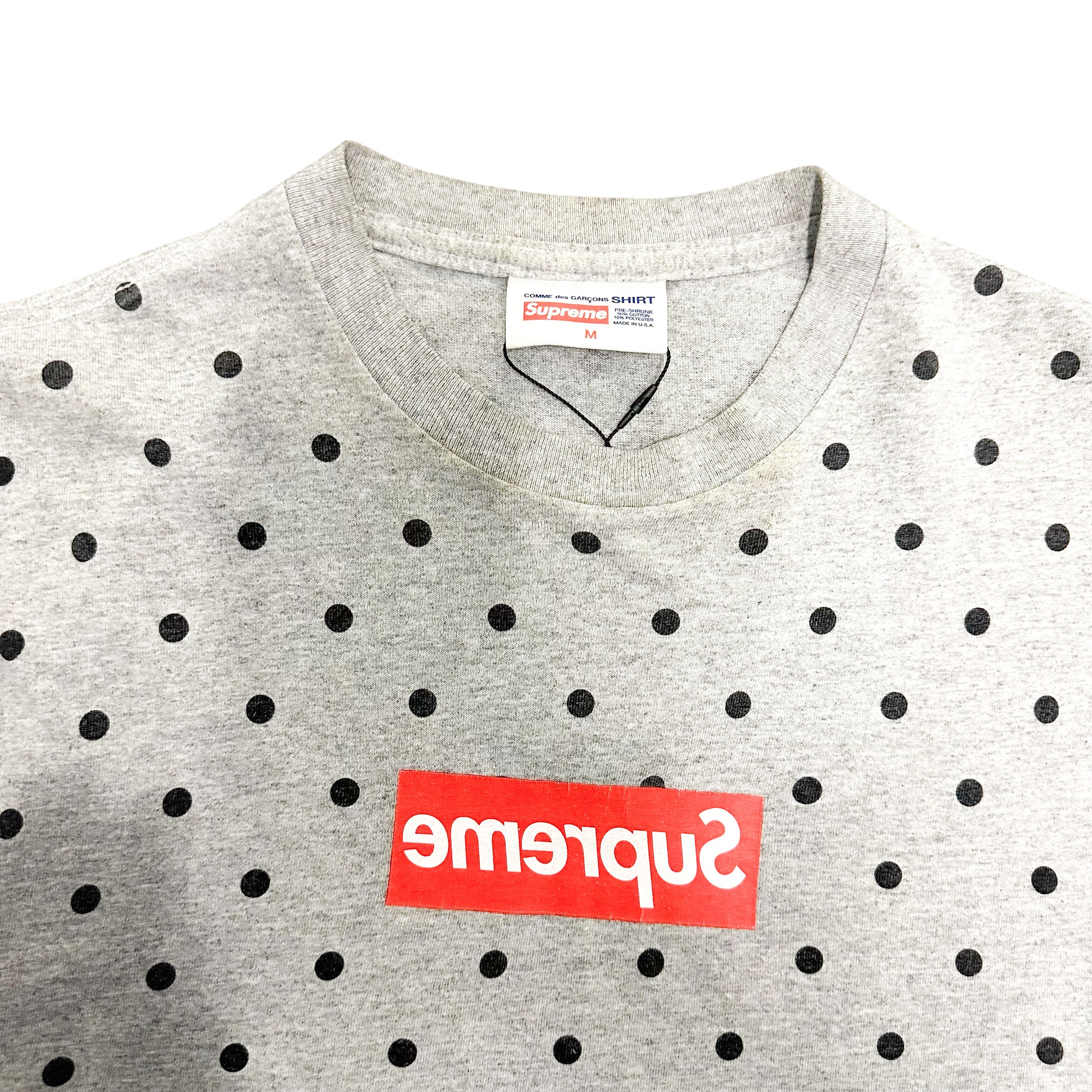 SUPREME X CDG POLKA DOT SHIRT.