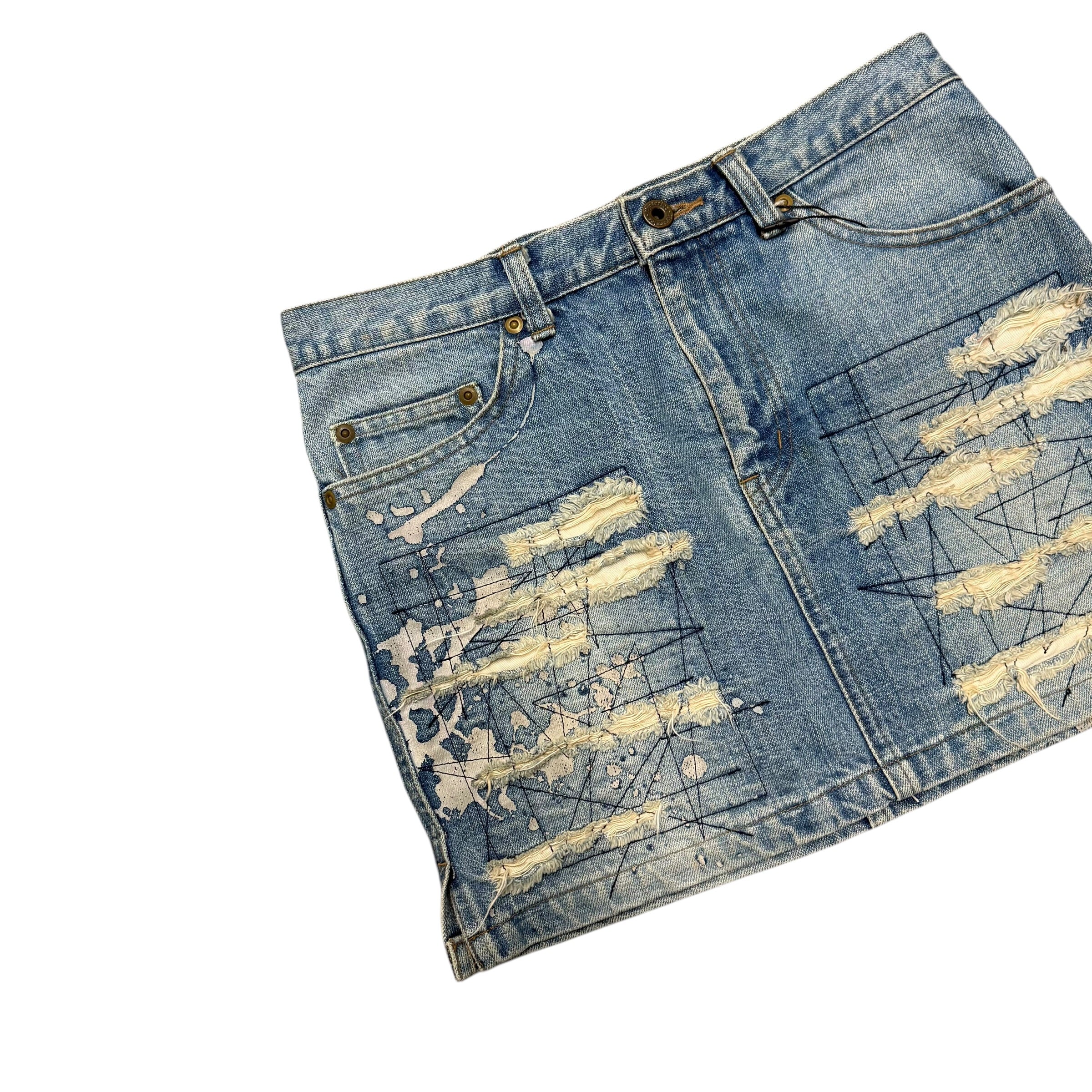 BLUE HYSTERIC GLAMOUR SKIRT.