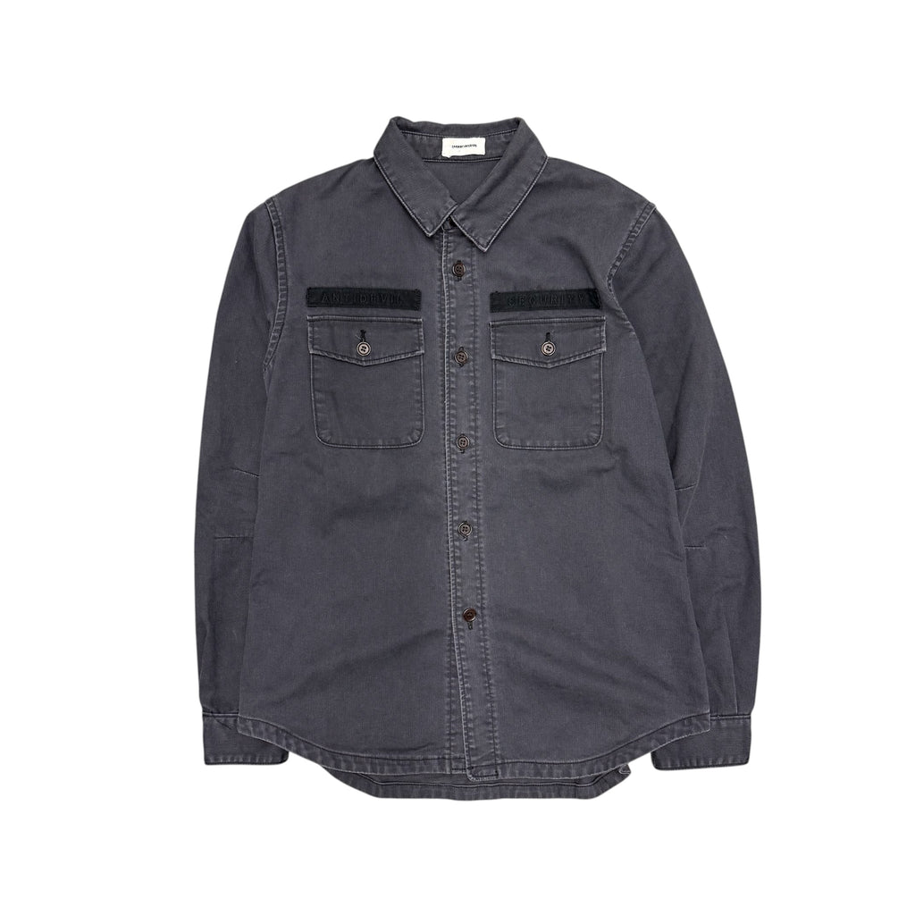 UNDERCOVER ANTI DEVIL SECURITY MILITARY FATIGUE SHIRT.