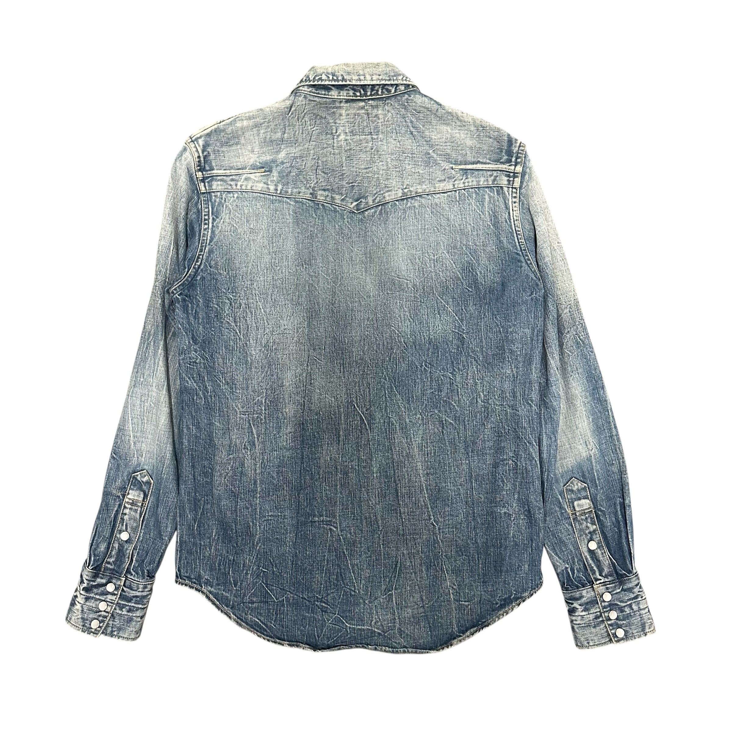 NUMBER (N)INE DENIM BUTTON UP SHIRT.